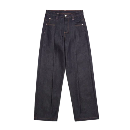 PLEATED DENIM JEAN RAW