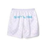 SKYLRK CHECKER SHORT WHITE BLUE NYC POP UP SIZE medium NEW